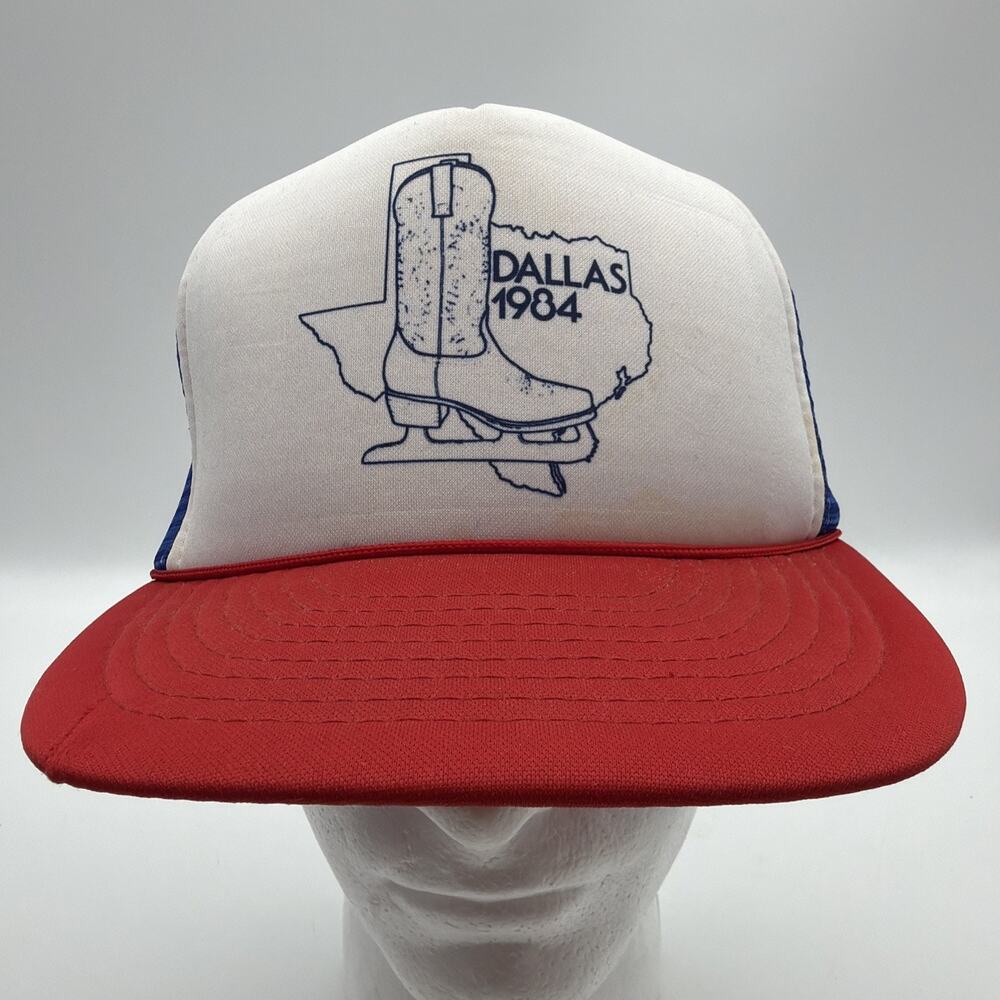 Vintage Dallas 1984 Trucker Hat by Otto International. Made in Taiwan